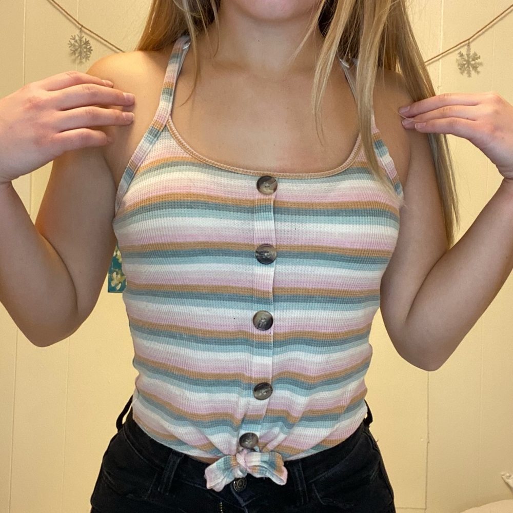 American Eagle Striped Tank Top